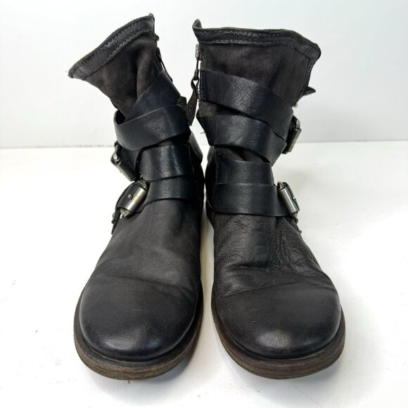 A.S.98 Ankle Moto Boots Womens Size 38 US 7.5/8 Leather Bikercore Boho Western - Picture 3 of 11